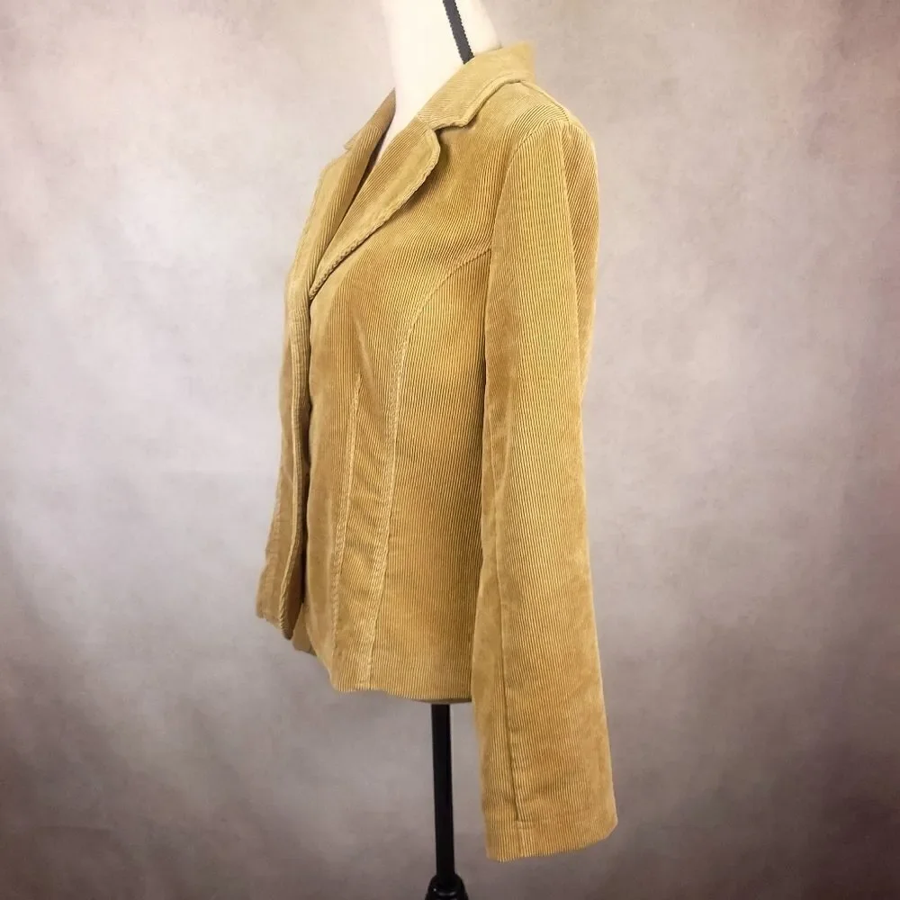 Requirements Tan Corduroy Buttondown Jacket Blazer Size Medium